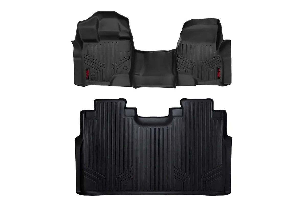Rough Country Floor Mats Liners 2015-2025 Ford F-150 / Raptor / Lightning Crew Cab 1