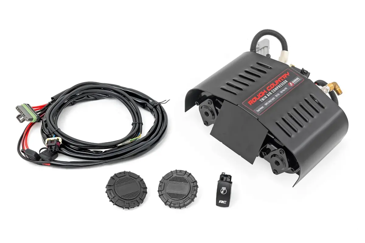 Rough Country Twin Motor 6.16 Cfm Air Compressor Complete Kit & Wire Harness - Recon Recovery 1