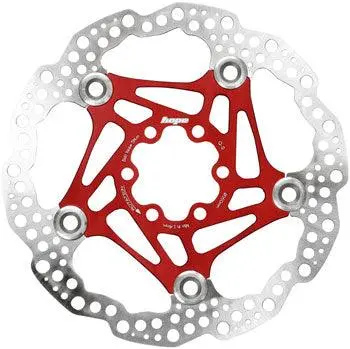 Hope Floating Disc Brake Rotor - 160Mm, 6-Bolt, Red 1