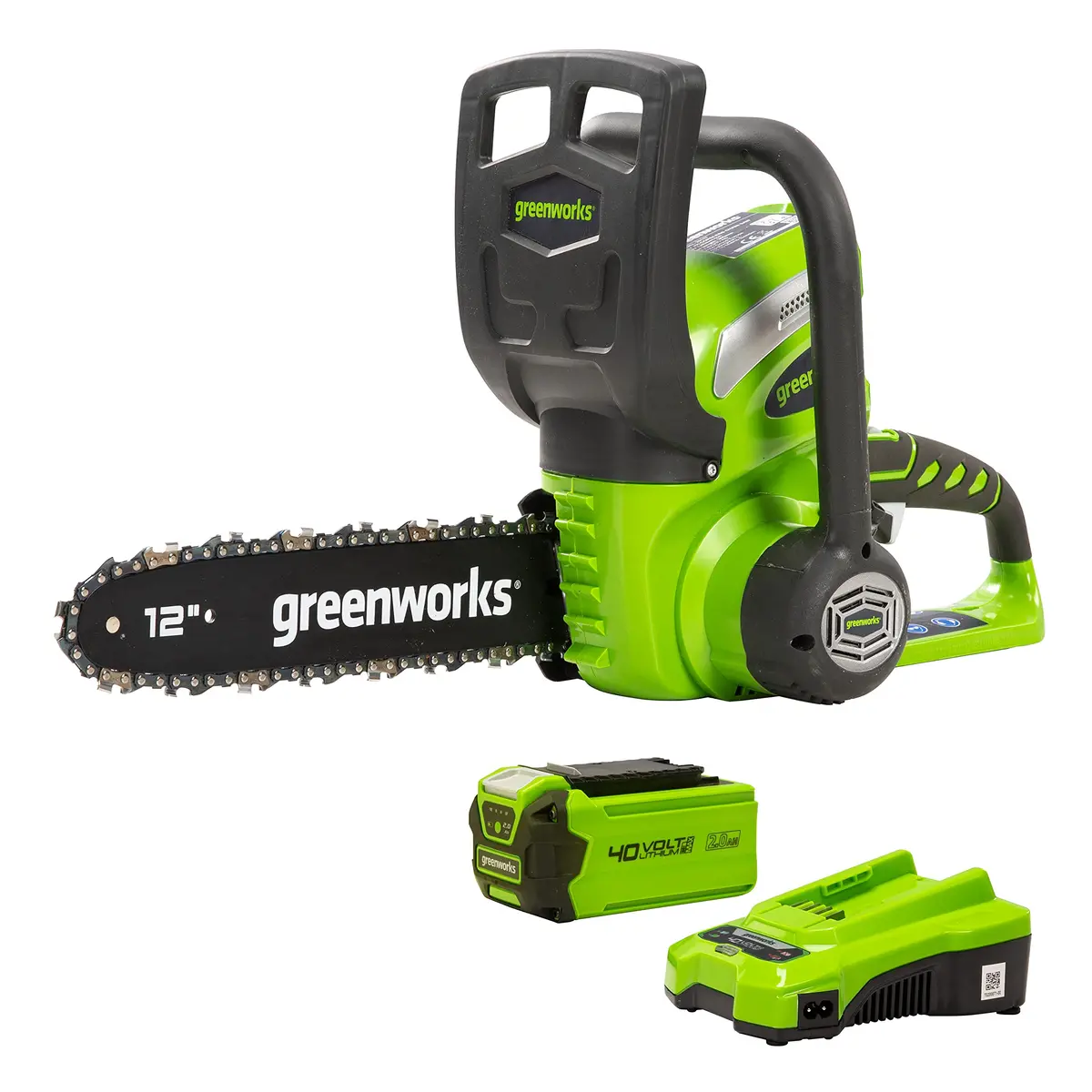 40V 12" Cordless Battery Chainsaw W/ 2.0 Ah Battery & Charger 1