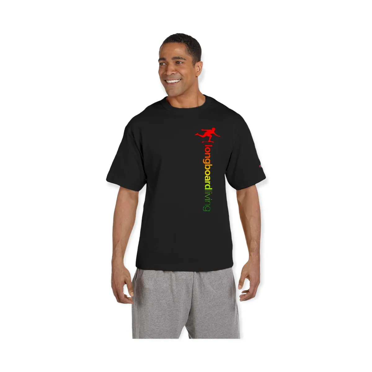 Longboard Living - Champion Rasta Logo Shirt 1