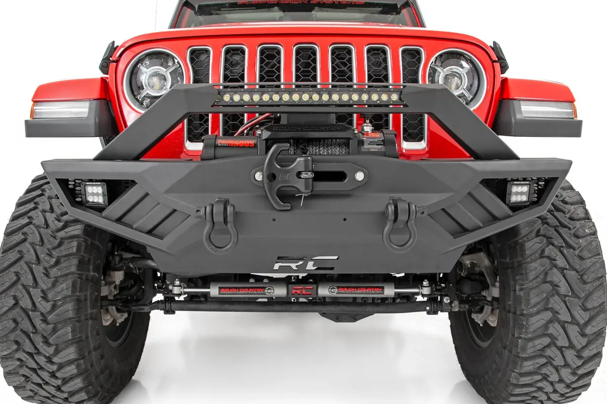 Rough Country Full Width Front Bumper For 07-24 Wrangler Jk Jl & Gladiator Jt 1
