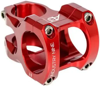 Industry Nine A35 Stem - 32Mm, 35Mm Clamp, +/-5, 1 1/8", Aluminum, Red 1