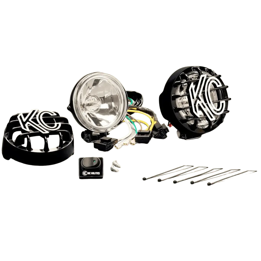 Kc Hilites Adventure Further 4" Rally 400 Halogen - Pair - 55W Flood- Recon Recovery 1
