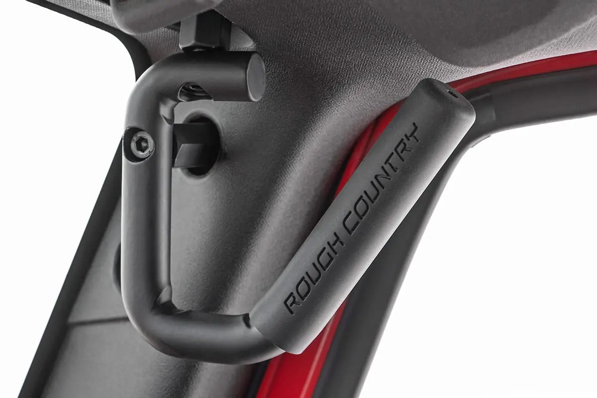 Rough Country Grab Handles | Steel | Front & Rear | Black | Jeep Wrangler Jk/Unlimited (2007-2018) 2
