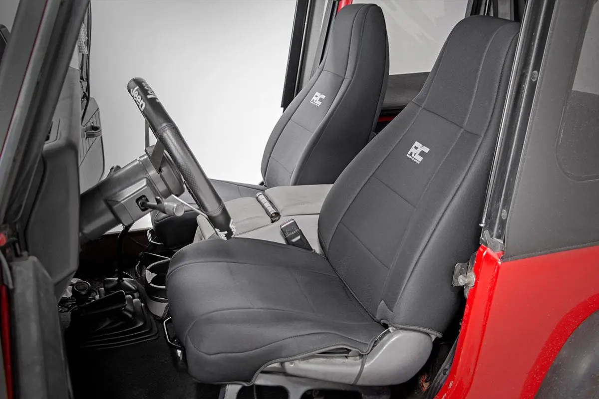 Rough Country Seat Covers | Front And Rear | Jeep Wrangler Yj 4Wd (1987-1990) 1