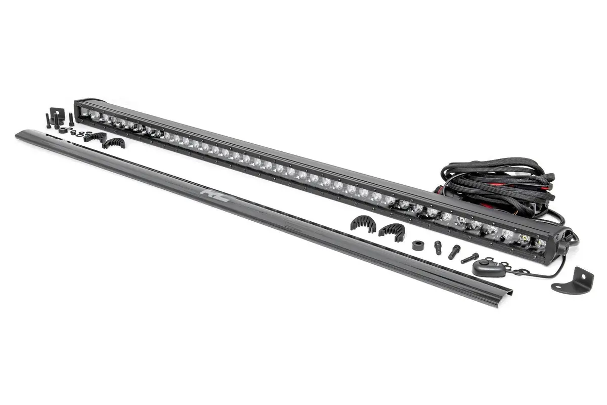 Rough Country Black Series Led Light Bar Single Row 40 In. With Harness 1