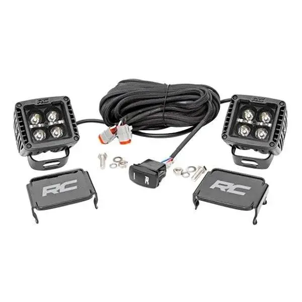 Rough Country 70903Blkdrl Cube Light Pod - 2 In., Sold As Pair 1
