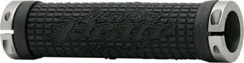 Lizard Skins Peaty Grips - Black, Lock-On 1