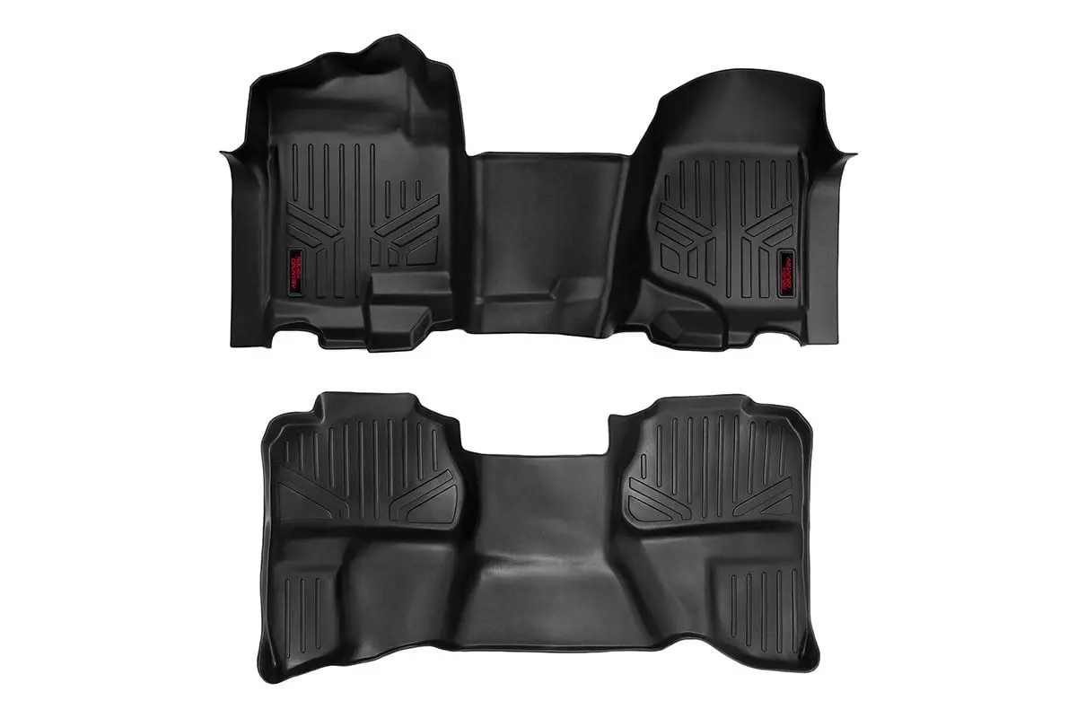Rough Country Floor Mats | Front & Rear | Over Hump | Extended Cab | Chevy/Gmc 1500/2500Hd (2007-2014) 1