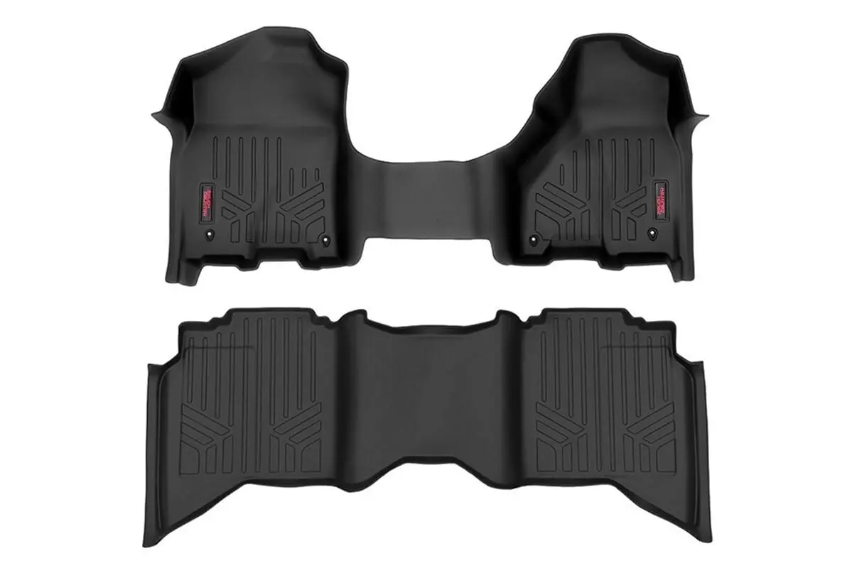 Rough Country Floor Mats | Front & Rear | Crew/Mega Cab | Ram 1500 2Wd/4Wd (2012-2024 & Classic) 1