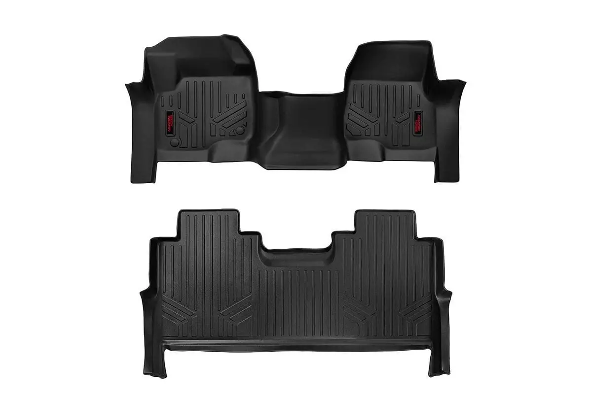 Rough Country Floor Mats | Front & Rear | Front Bench | Ford F-250/F-350 Super Duty 2Wd/4Wd (2017-2025) 1