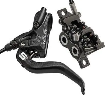 Magura Mt5 Disc Brake And Lever - Front Or Rear, Hydraulic, Post Mount, Black 1