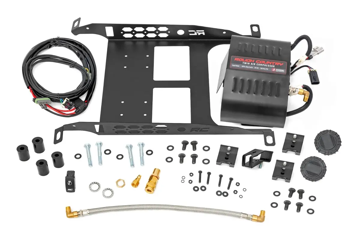 Rc Under Seat Dual Air Compressor Kit & Bracket Set For 2016-2023 Toyota Tacoma 1