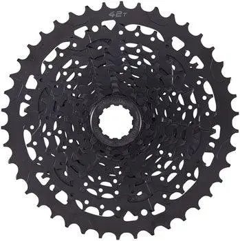 Microshift Advent Cassette - 9 Speed, 11-42T, Black, Ed Coated, Alloy Large Cog 1