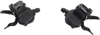 Microshift Marvolt Trigger Shifter Set, 9-Speed, Double/Triple, Steel Lever, Optical Gear Indicator, Shimano Compatible 1