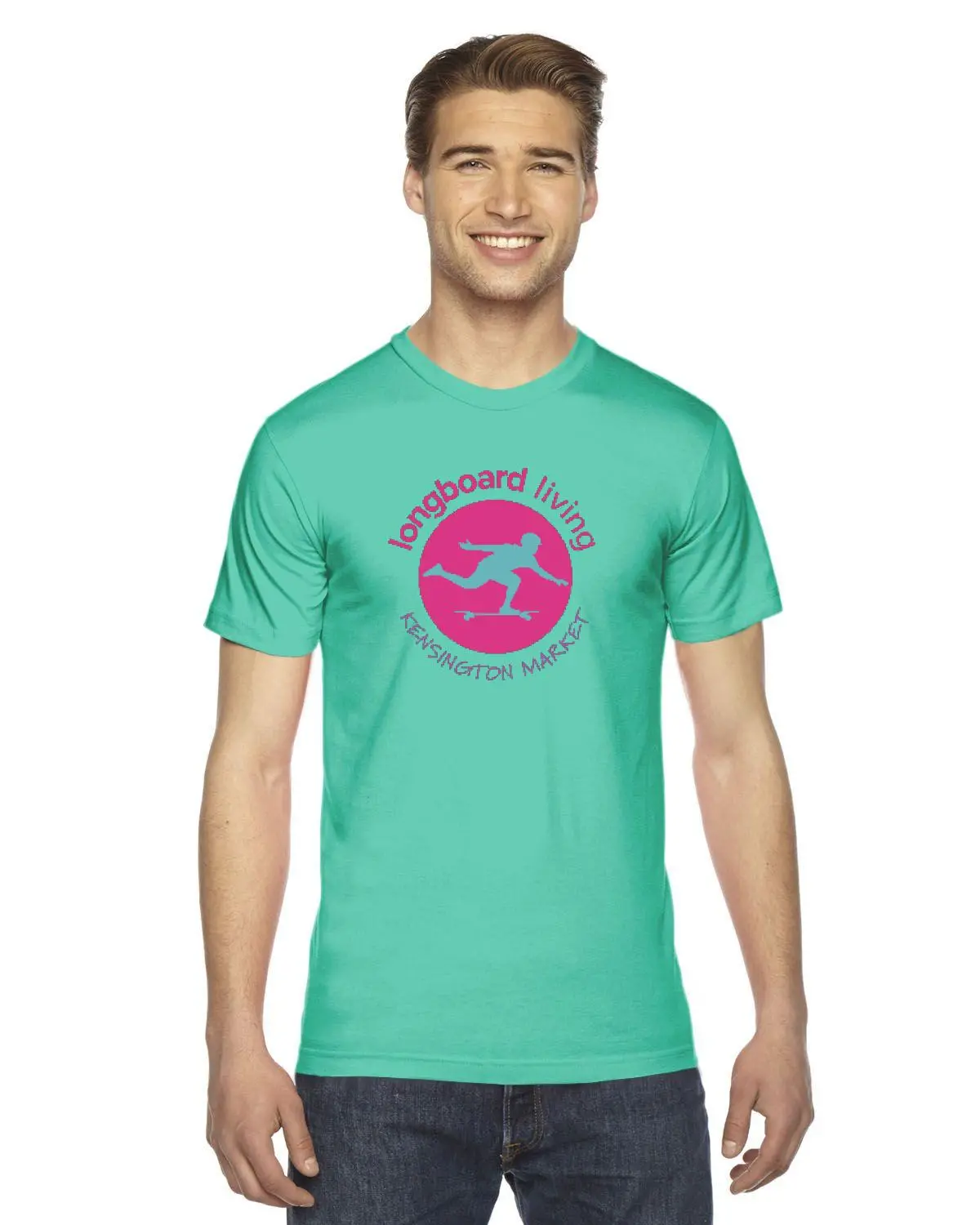 Longboard Living Kensington Market Circle Shirt - Pink Print 1