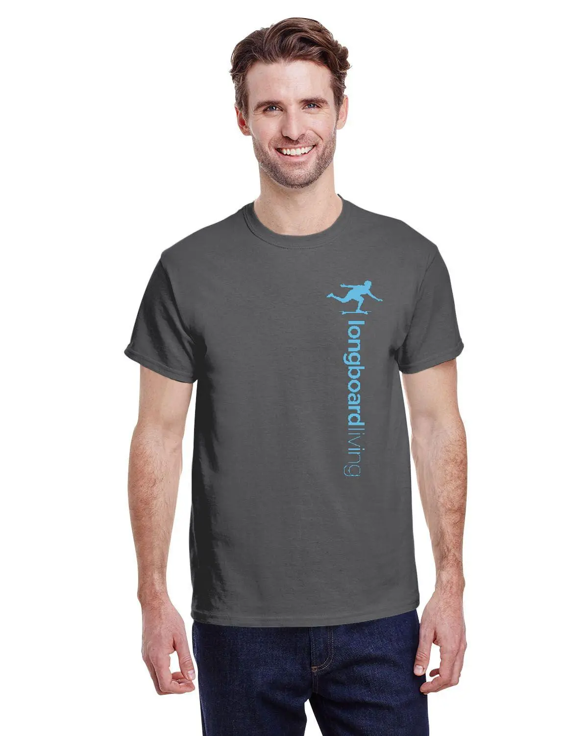 Longboard Living Vertical Logo Shirt - Bright Colour Pack 1