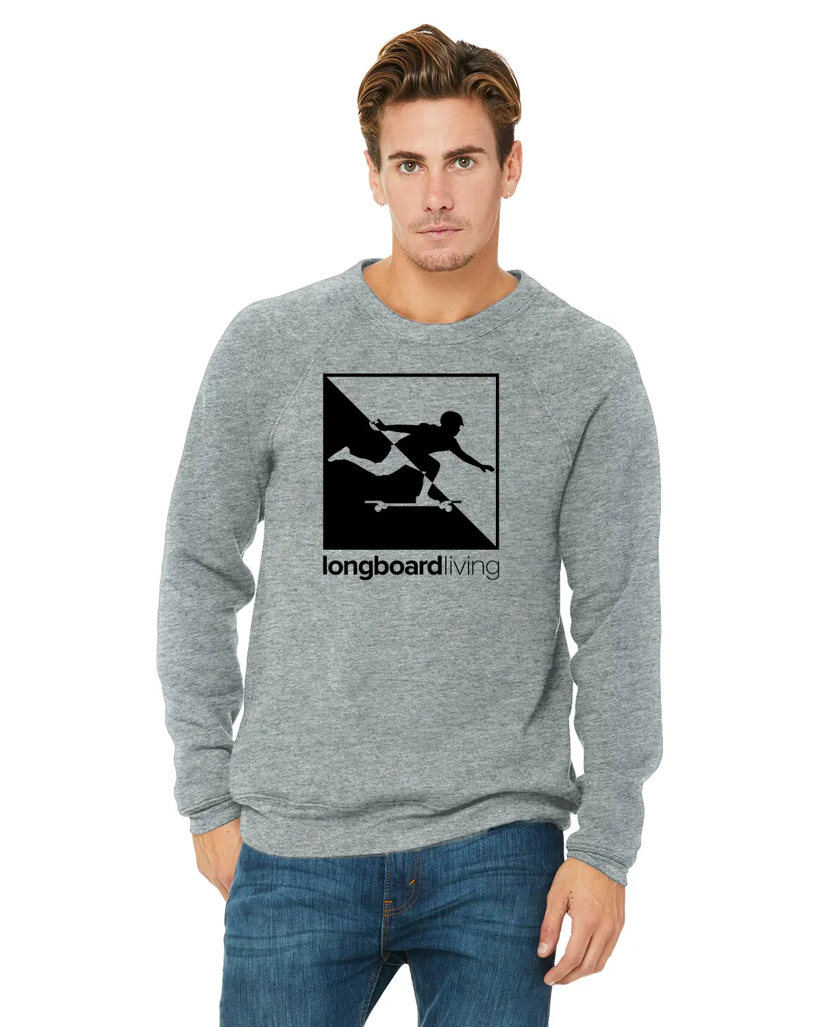 Longboard Living - Yin Yang Sponge Fleece Crewneck Sweater 1
