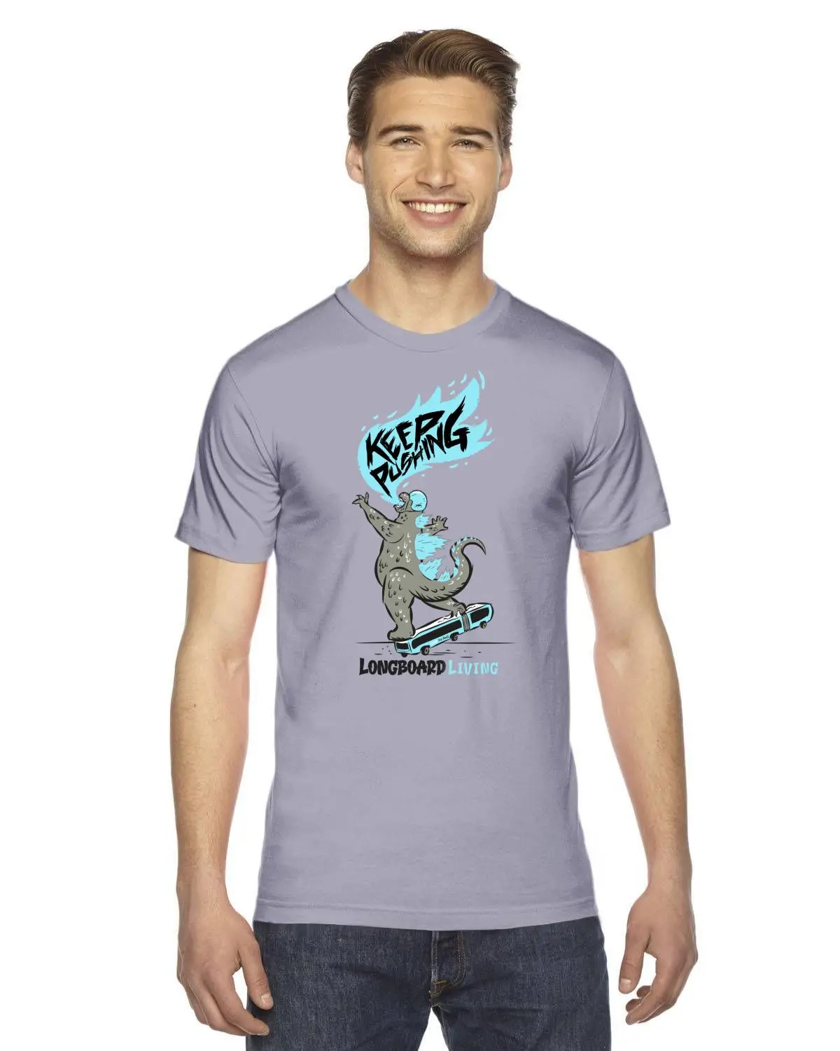 Keep Pushing / Viva The King - Grey Shirt 1