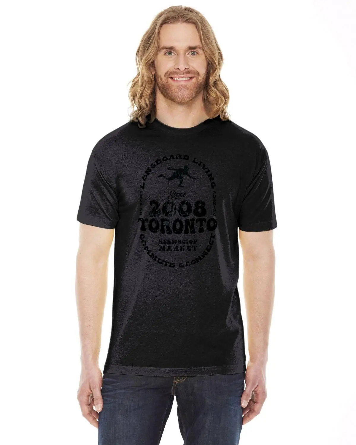 Since 2008 Vintage Print - Black On Black Shirt 1