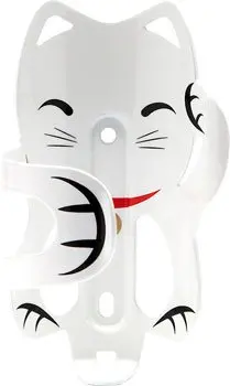 Portland Design Works Lucky Cat Water Bottle Cage: White Cat 1