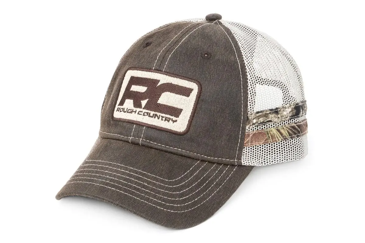 Rough Country 84121 Mesh Cap - One-Size-Fits-All, Brown 1