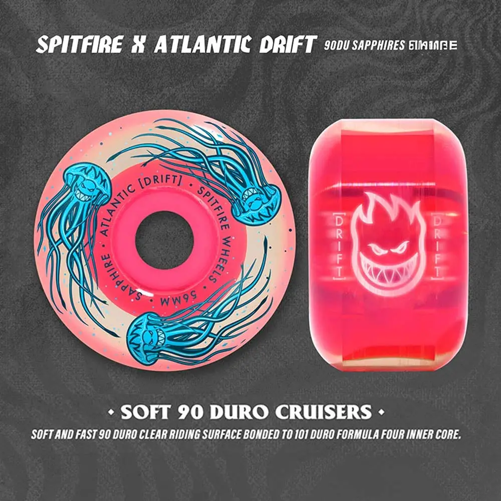 Spitfire X Atlantic Drift Sapphire Radial Wheels - Clear/Pink 1