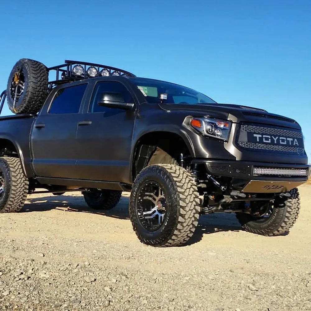 Winjet Renegade Projector Headlights Sequential W/ Led Drl For 2014-2021 Toyota Tundra (Black/Clear) 1