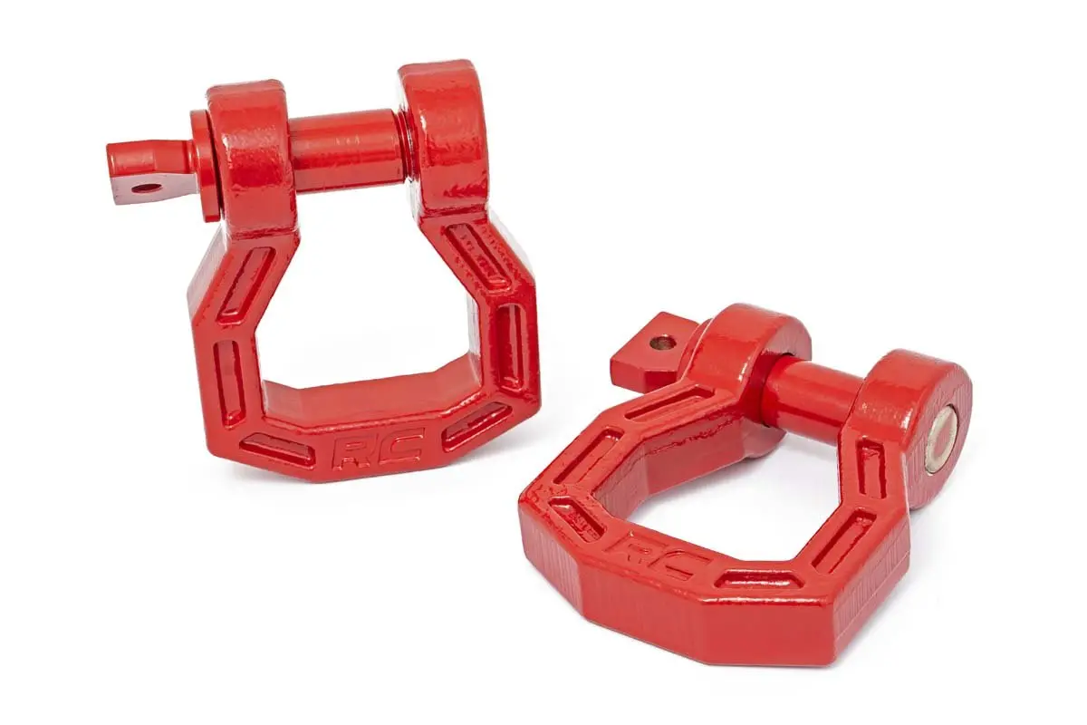 Rough Country Rs119 D-Ring - Red, Sold As Pair 1