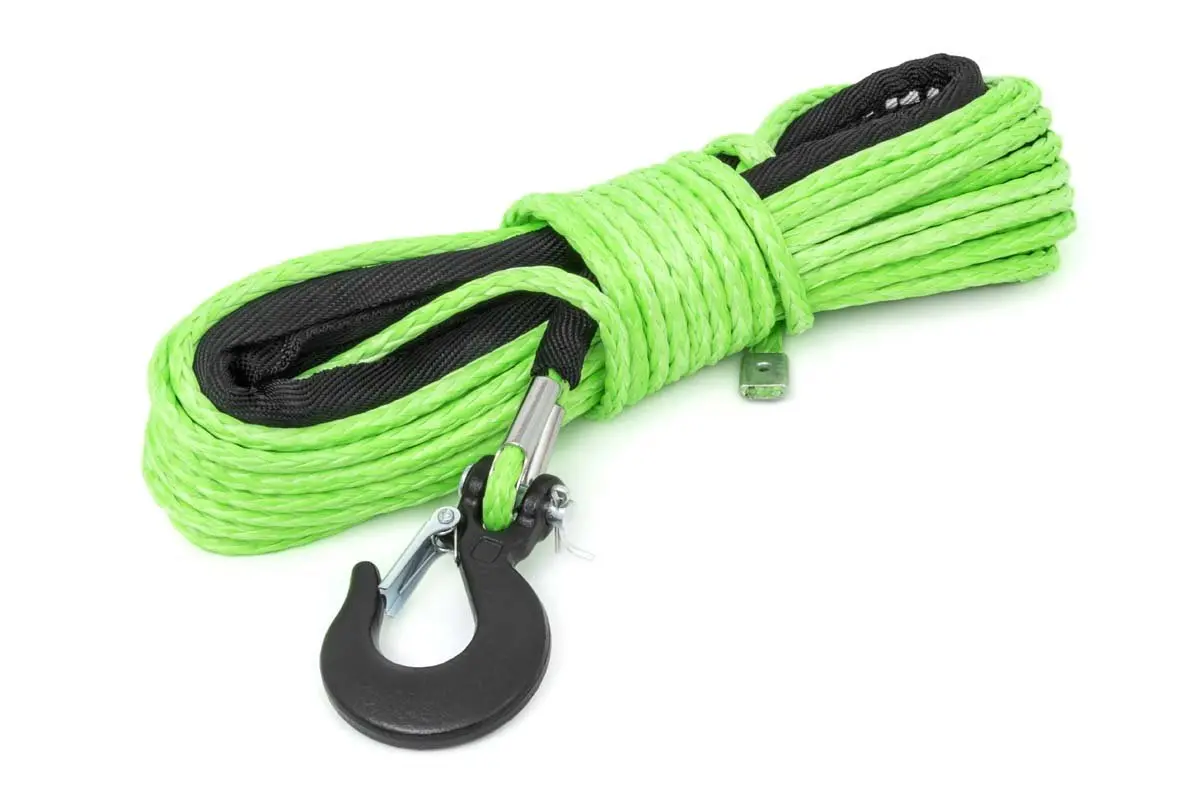 Rough Country Rs142 Winch Cable & Synthetic Rope - Synthetic, 7,000 Lbs. Pull Rating, 50 Ft. Line Length1/4 In. Line Diameter, Green 1