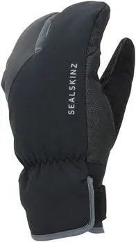 Sealskinz Extreme Cold Weather Cycle Split Finger Gloves - Black/Gray, Full Finger 1