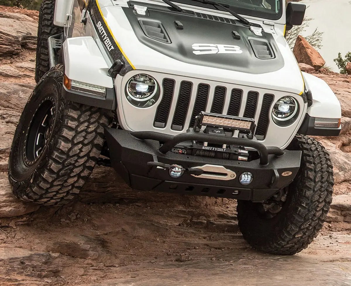 Smittybilt Xrc Stubby Front Bumper For 2018-2026 Jeep Wrangler Jl - Recon Recovery 1
