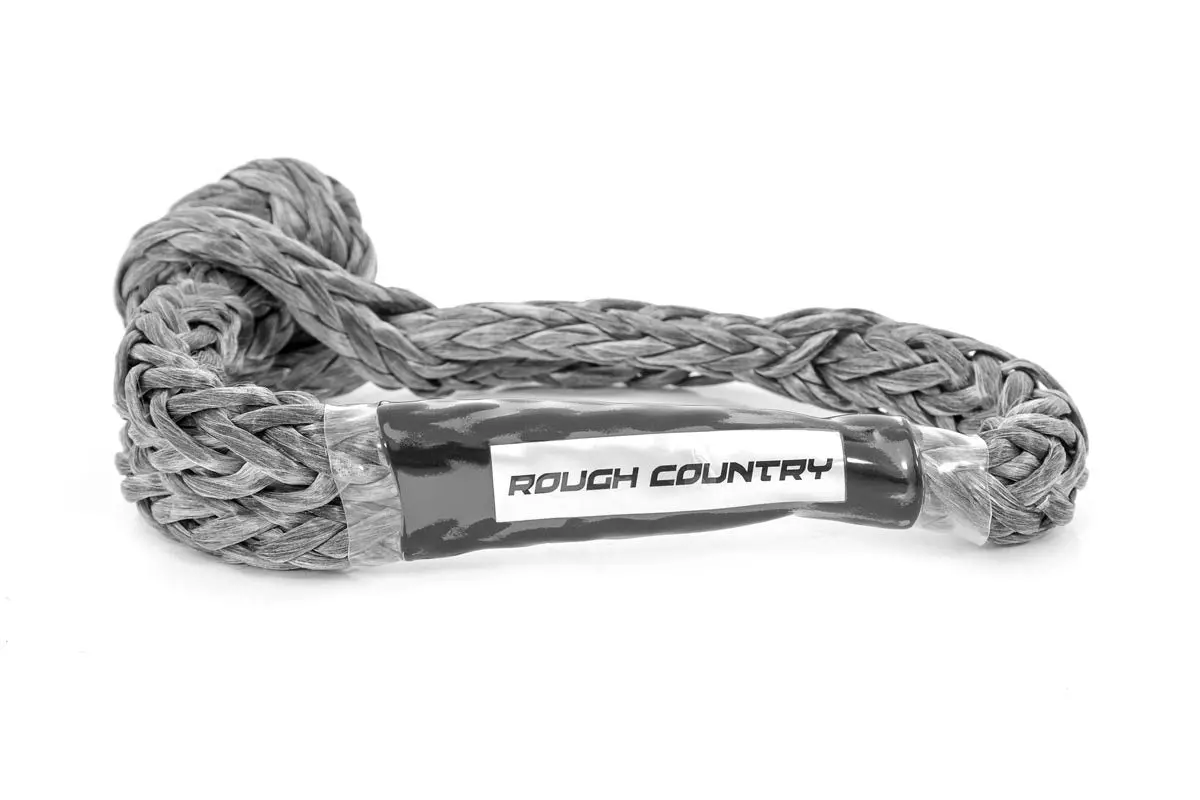 Rough Country 7/16" Soft Shackle | 34,000 Lb Breaking Strength | Synthetic Recovery Rope 1