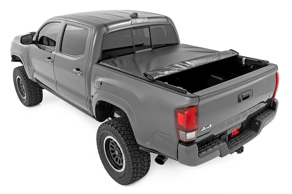 Rough Country Soft Roll Up Tonneau Cover For 2016-2023 Toyota Tacoma (5' Bed) 1