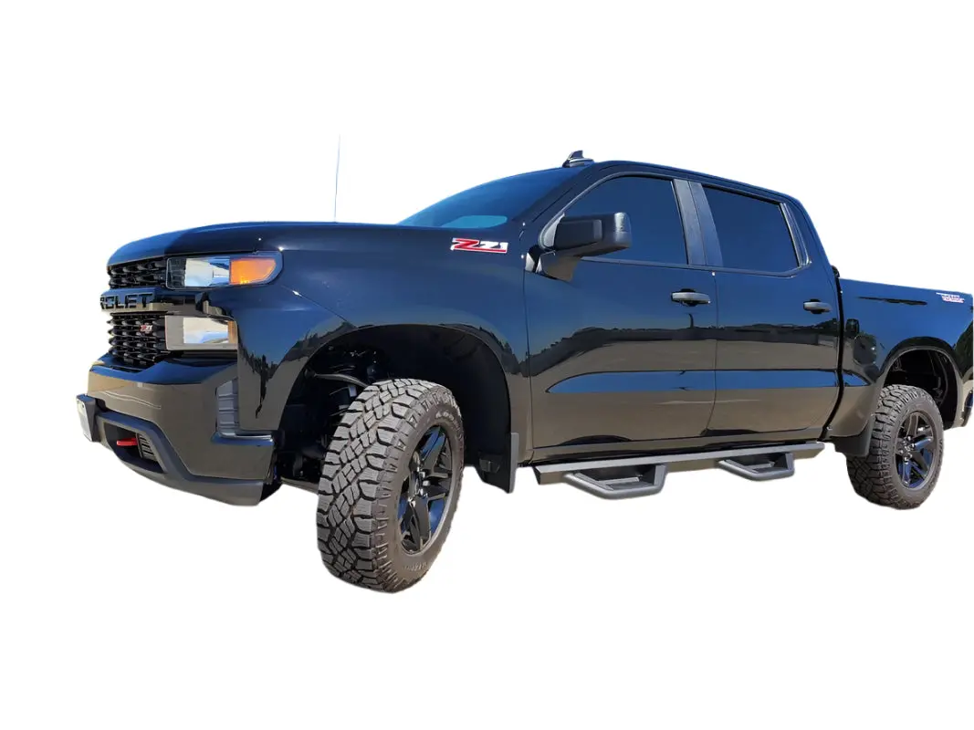 Body Armor 4X4 Bolt On Side Steps For 2019-2024 Silverado 1500 2500 3500 (No Drill) 1