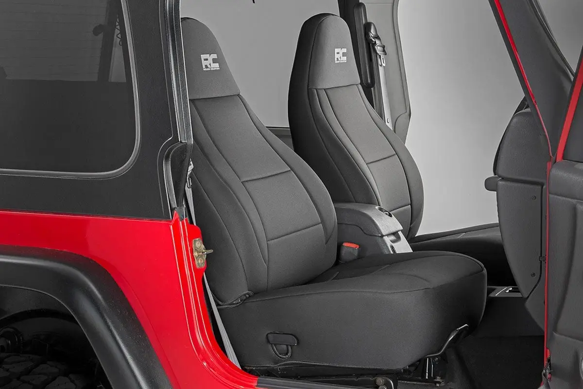 Rough Country Seat Covers | Front And Rear | Jeep Wrangler Tj & Unlimited (2003-2006) 1