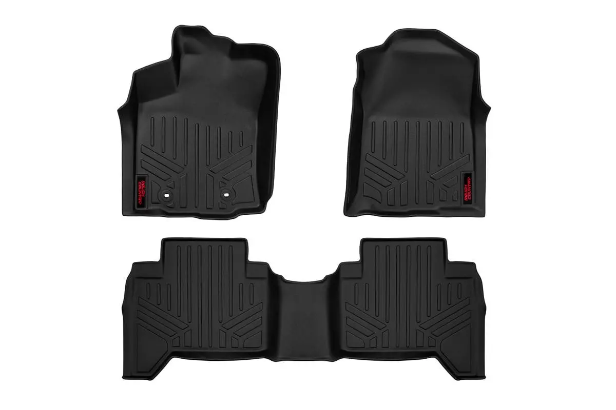 Rough Country Floor Mats | Front & Rear | Extended Cab | Silverado Sierra 1500/2500Hd/3500Hd 2Wd/4Wd ( 2014-2019) 1