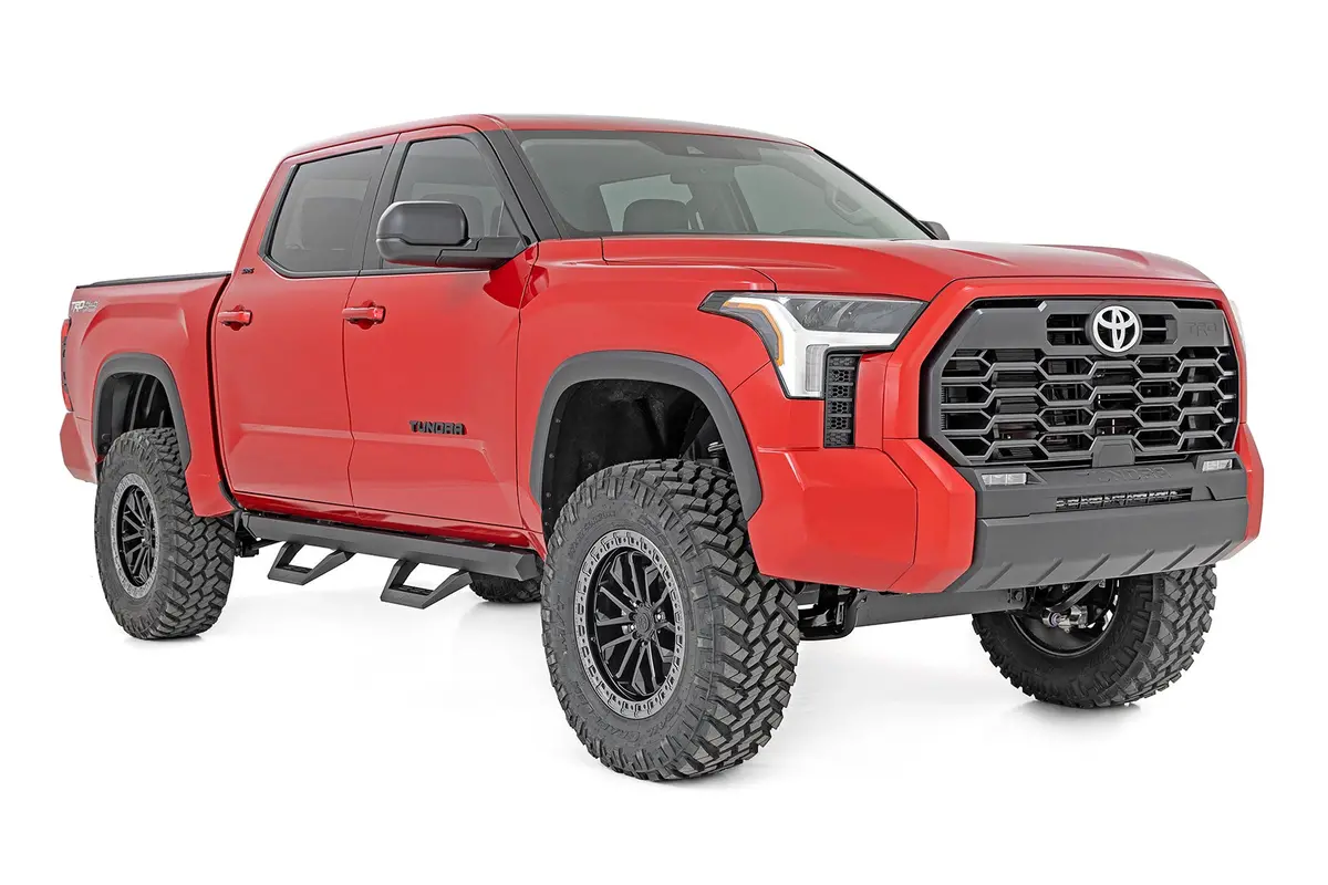 Rough Country Bolt On Srx2 Aluminum Side Nerf Steps For 2022-2025 Toyota Tundra 1