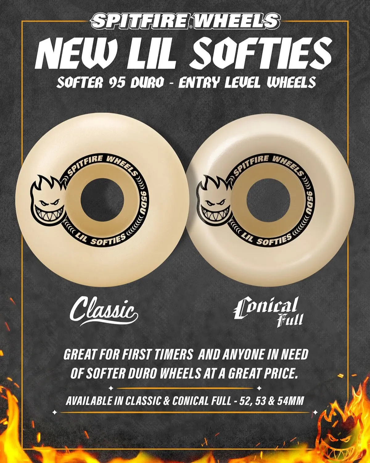 Spitfire 95D Lil' Softies Wheels - Natural 1