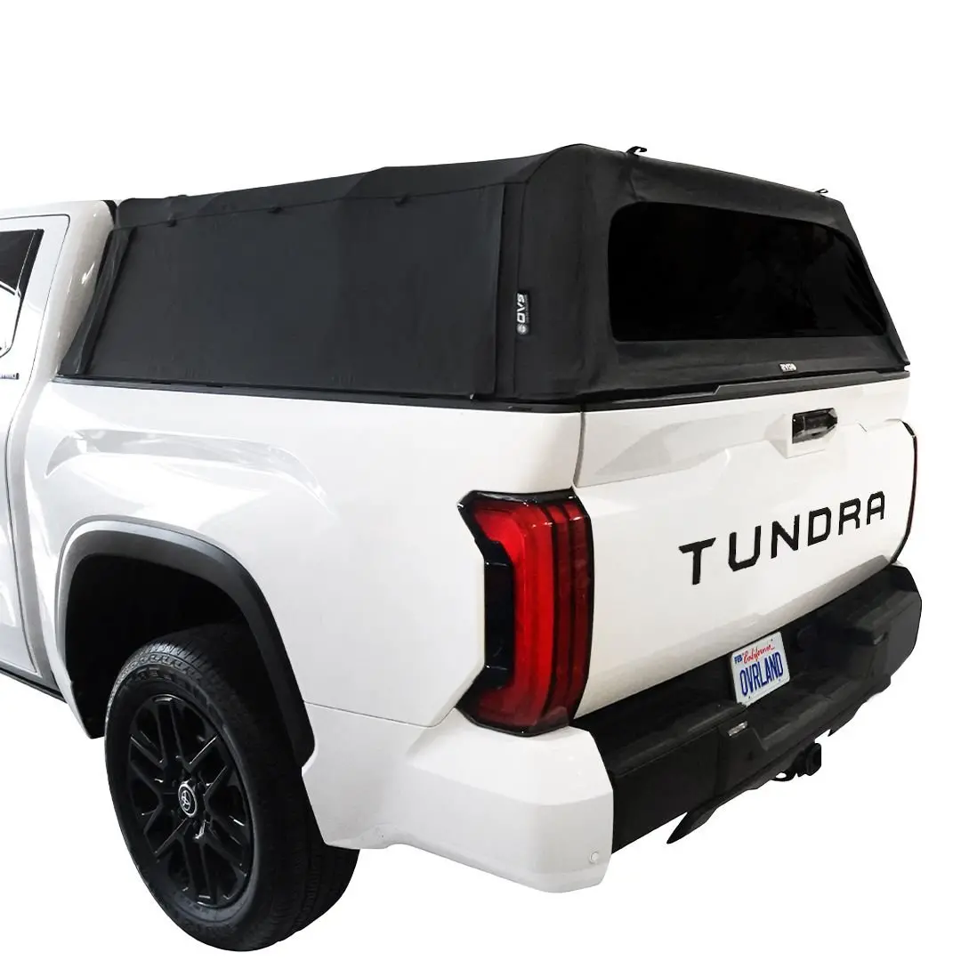 Explorer Soft Shell Foldable Bed Cap For 2022-2026 Toyota Tundra 5.5′ Bed -Black Diamond 1