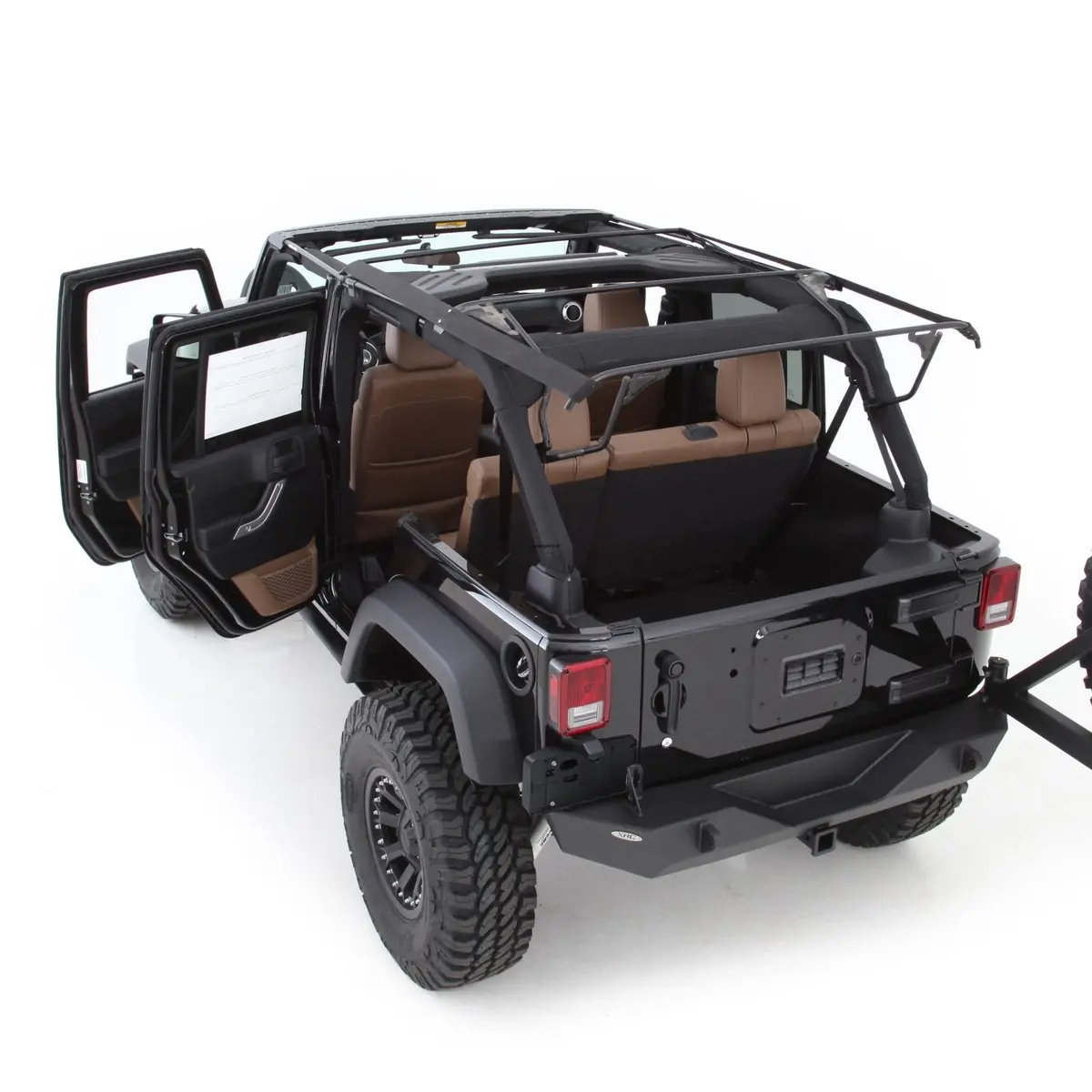 Smittybilt Oem Style Soft Top Frame Assembly For 2007-2018 Jeep Wrangler Jku - Recon Recovery 1