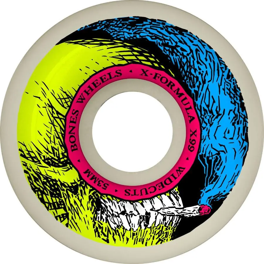 Bones Smokin' Skull V6 Widecut Xf 99A Wheels - Natural 1