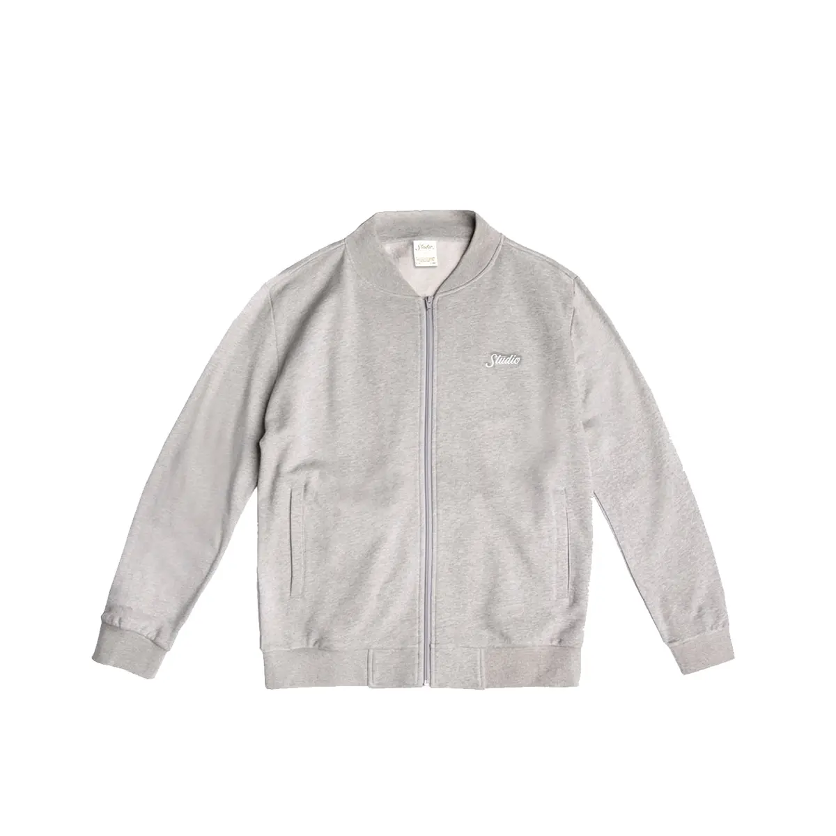 Studio French Terry Track Jacket - Heather Grey 1