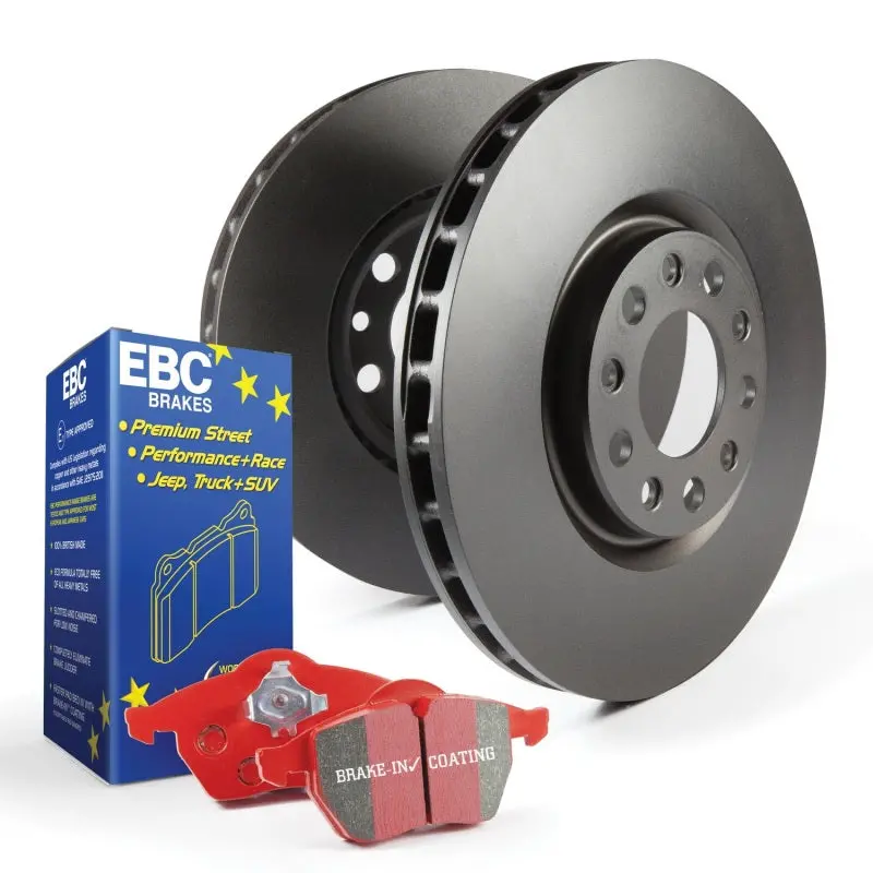 Ebc Redstuff Brake Kit — S12 Series High-Performance Pads With Rk Drilled & Slotted Rotors 1