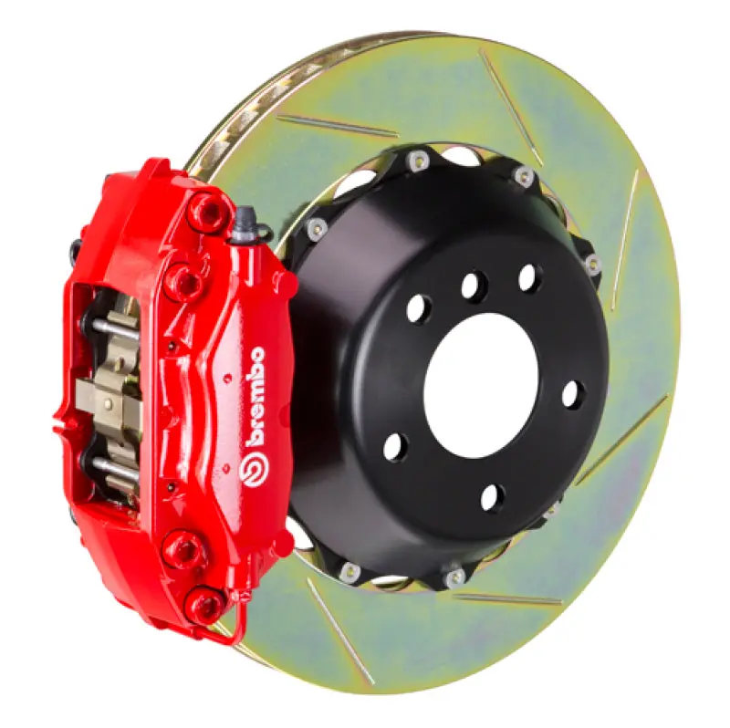 Brembo Slotted Two-Piece Rear Brake Rotors For Nissan Skyline R33 Gtr (1989–1998) & R34 Gtr (1999–2001) – 345X28Mm, Cast Iron, Type 1 Red Finish 1