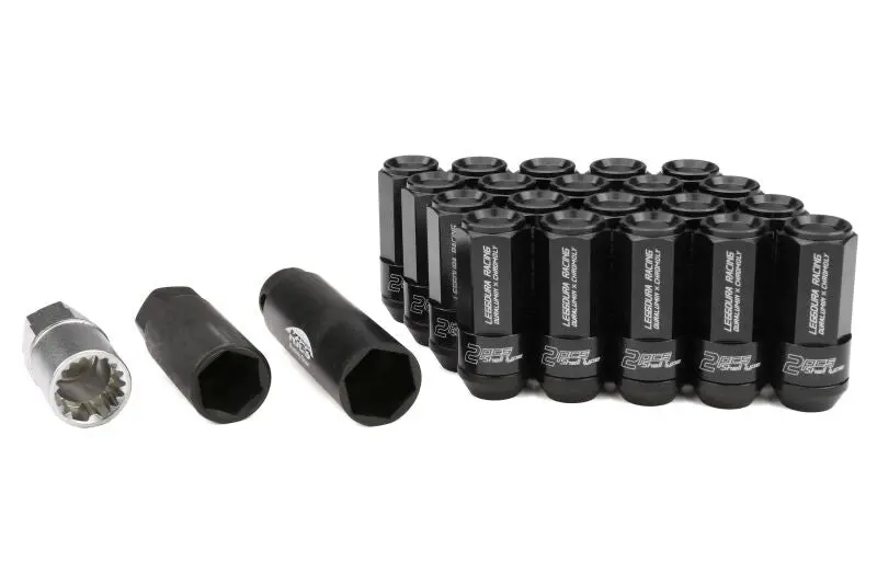Project Kics Leggdura Open-End Racing Lug Nuts – 54Mm, 16 Pcs + 4 Locks, M14×1.5, Black 1