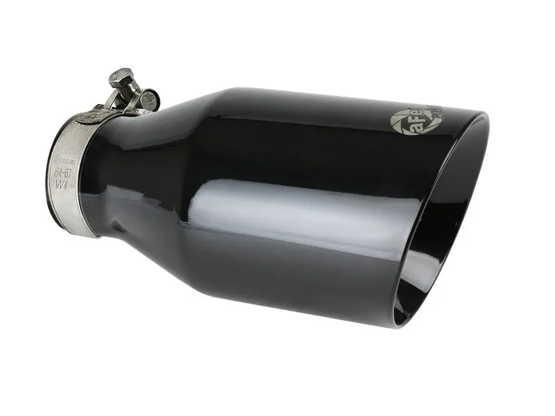 Afe Mach Force Xp Stainless Steel Exhaust Tip – 2.5-Inch Inlet, 4.5-Inch Outlet, 9-Inch Length, Matte Black 1
