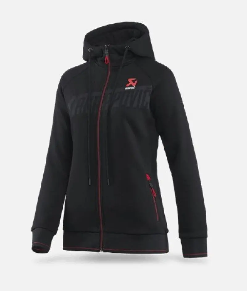 Akrapovič Women’S Corpo Zip Hoodie – Matte Black, Size Xs 1