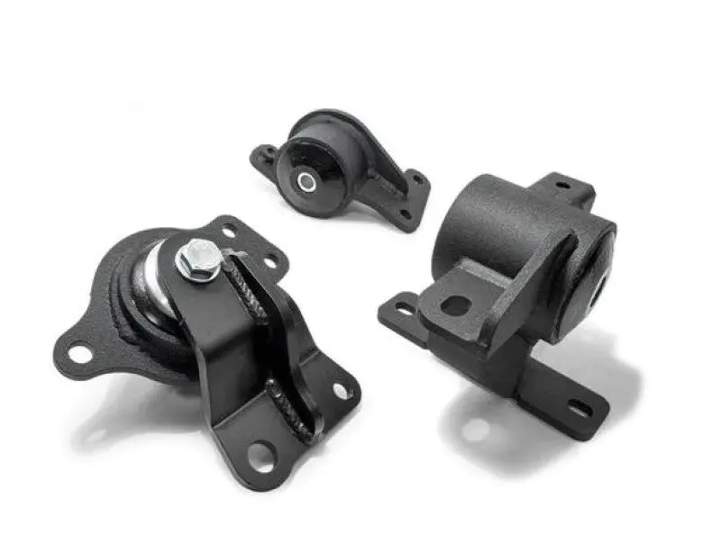 Innovative L-Series Black Steel Engine Mounts With 75A Bushings For 2005–2008 Honda Fit/Jazz (Automatic Transmission) 1